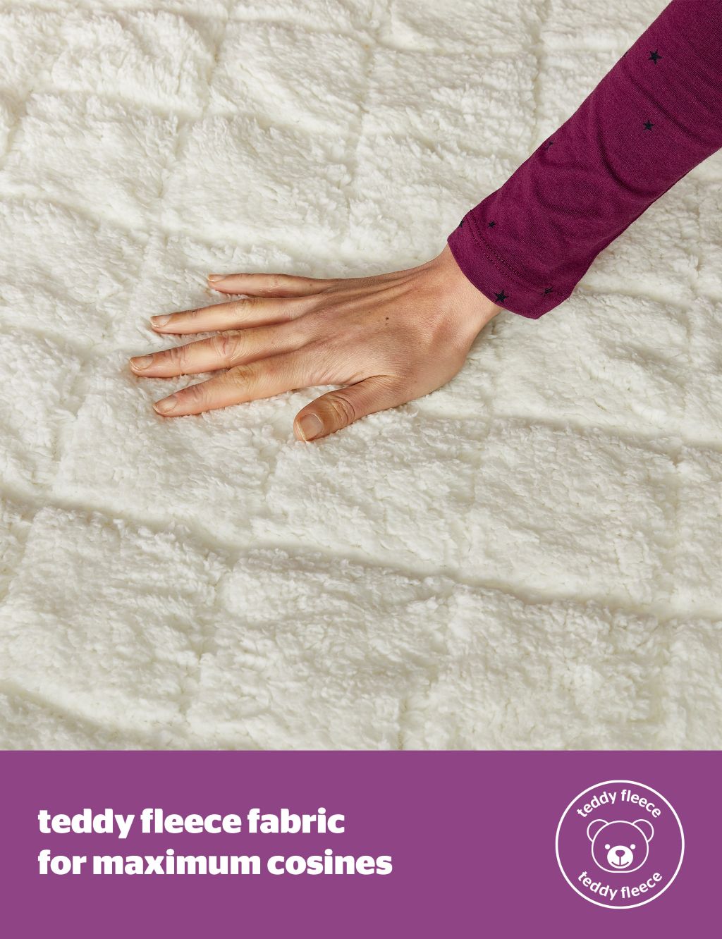 Comfort Control Teddy Fleece Heated Blanket image 2