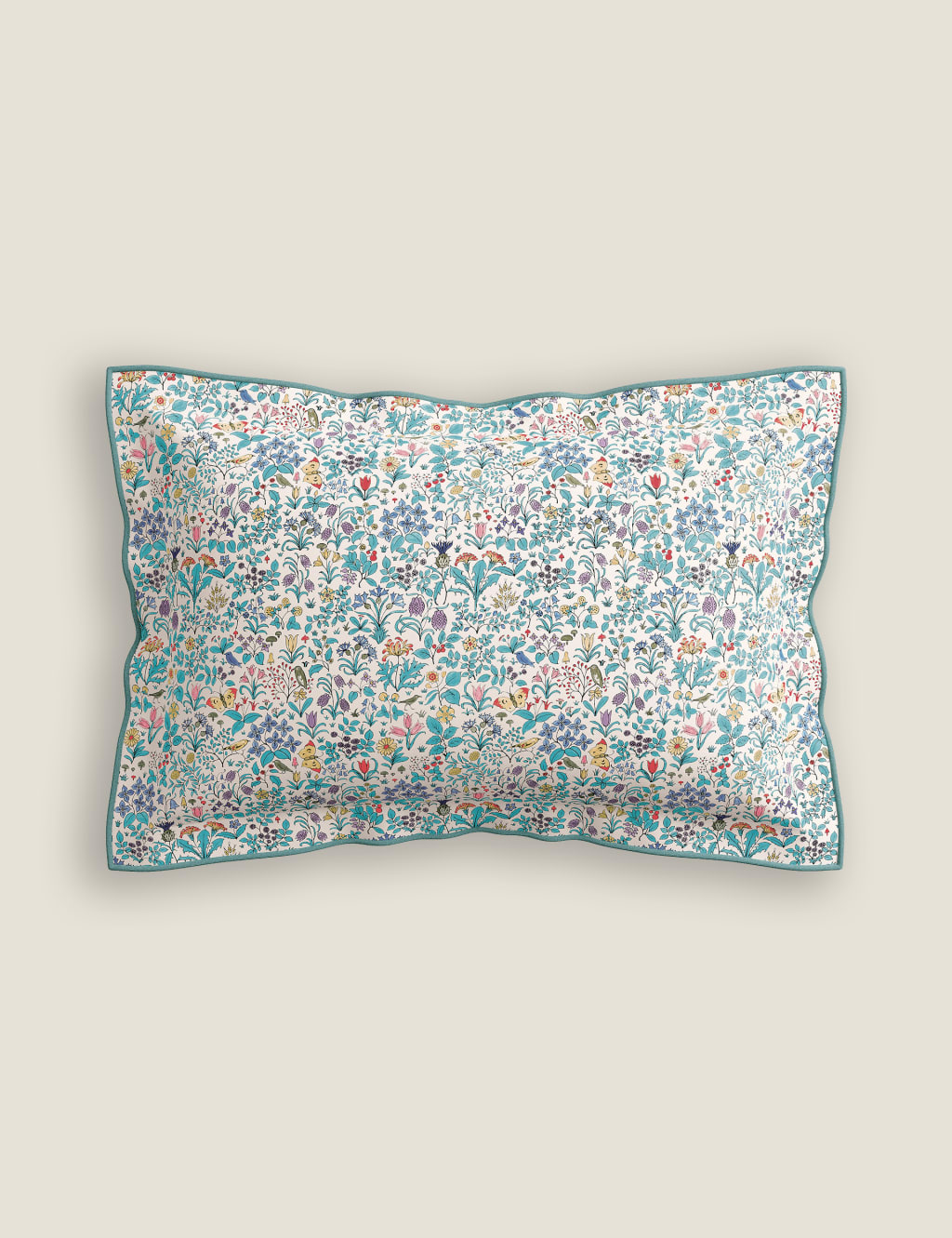 Cotton Percale Voysey Wildflower Pillowcase image 1