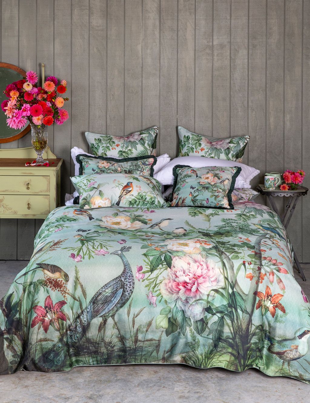 Pure Cotton Sateen Chinoiserie Bedding Set