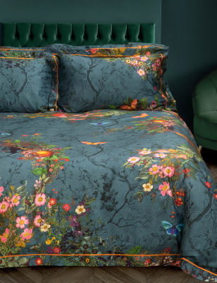 Timorous Beasties Pure Cotton Bloomsbury Garden Bedding Set - SGL - Multi, Multi