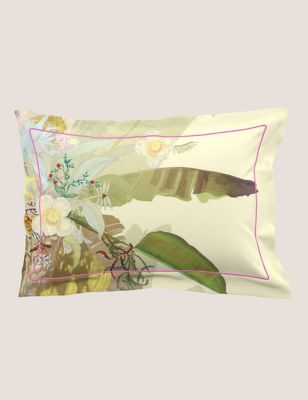 Image of Timorous Beasties 2 Pack Pure Cotton Merian Palm Pillowcases - Multi, Multi