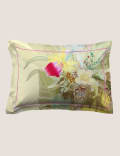 Lot de 2&nbsp;taies d'oreiller 100&nbsp;% coton à motif palmier