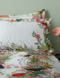 Lot de 2&nbsp;taies d’oreiller Oxford à motif oiseaux et fleurs