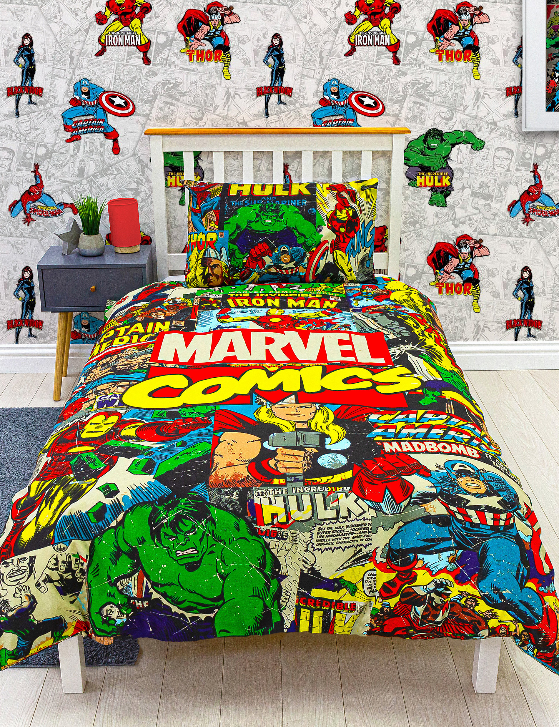 Ropa de cama individual con algodón de Marvel Comics™ | M&S ES