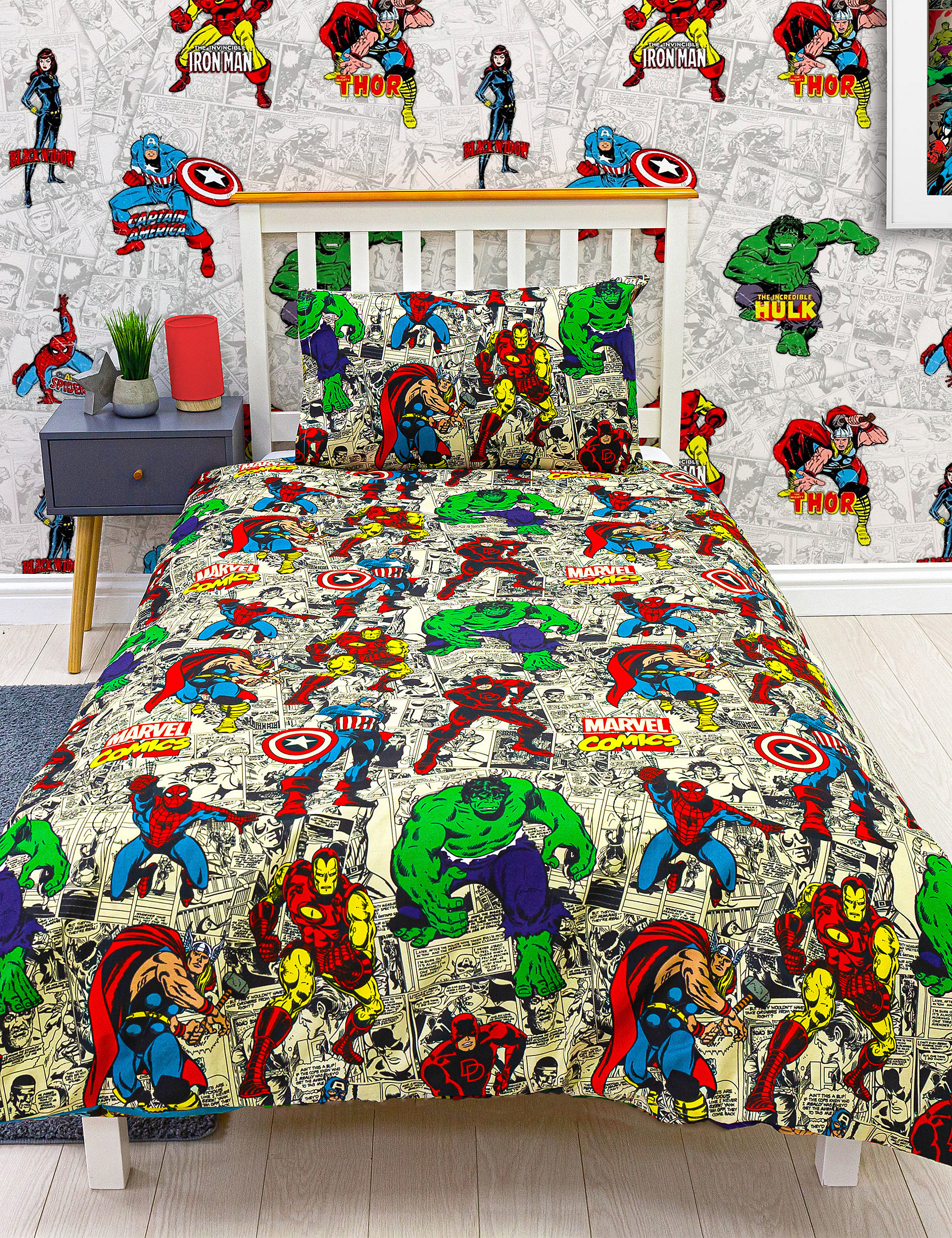 Cotton Blend Marvel Comics™ Single Bedding Set