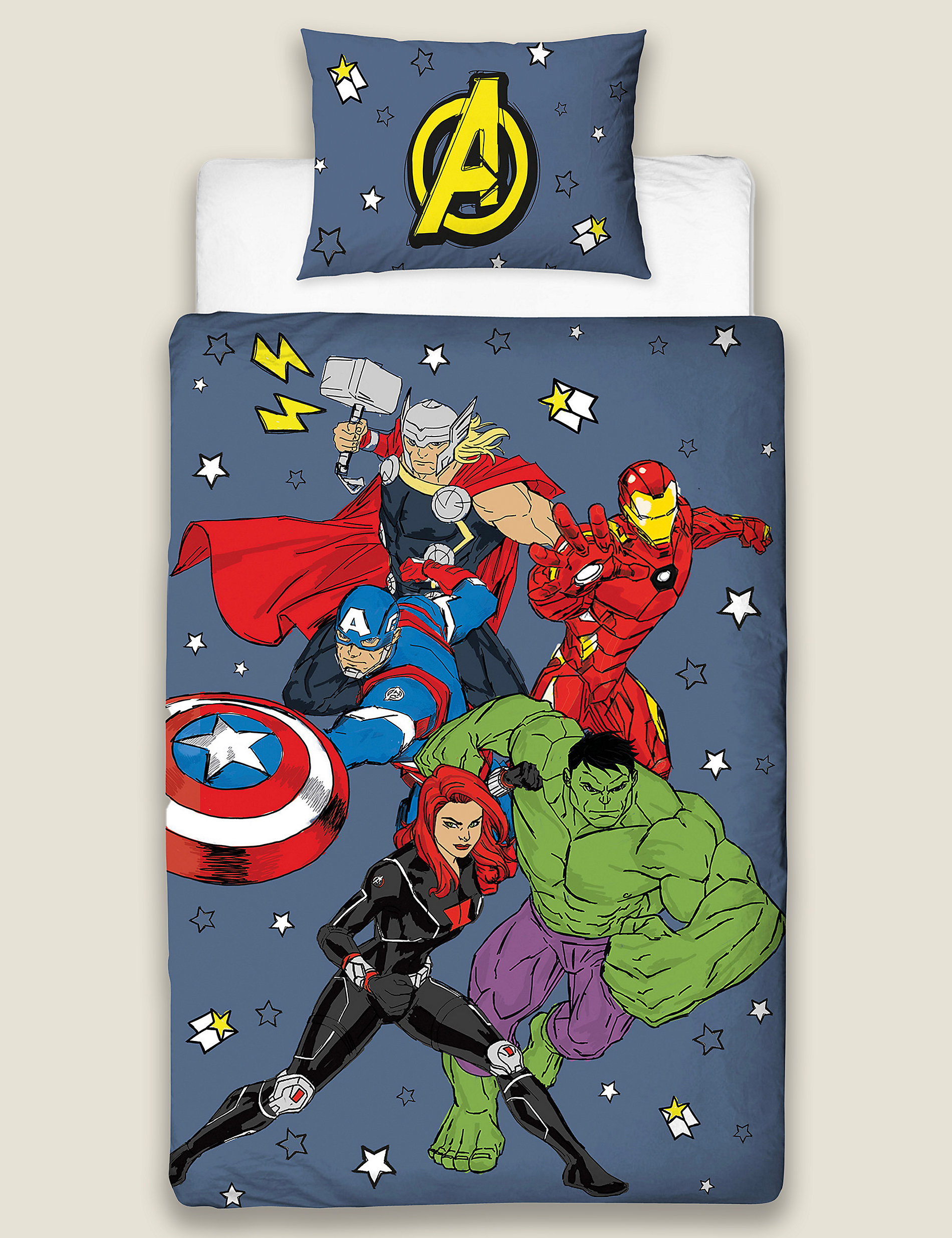 Cotton Blend Avengers™ Single Bedding Set