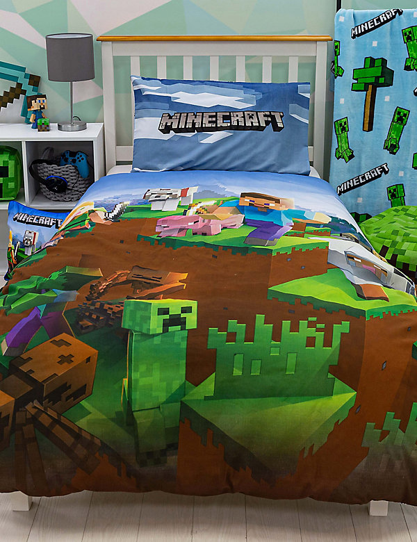 Cotton Blend Minecraft™ Bedding Set - HU
