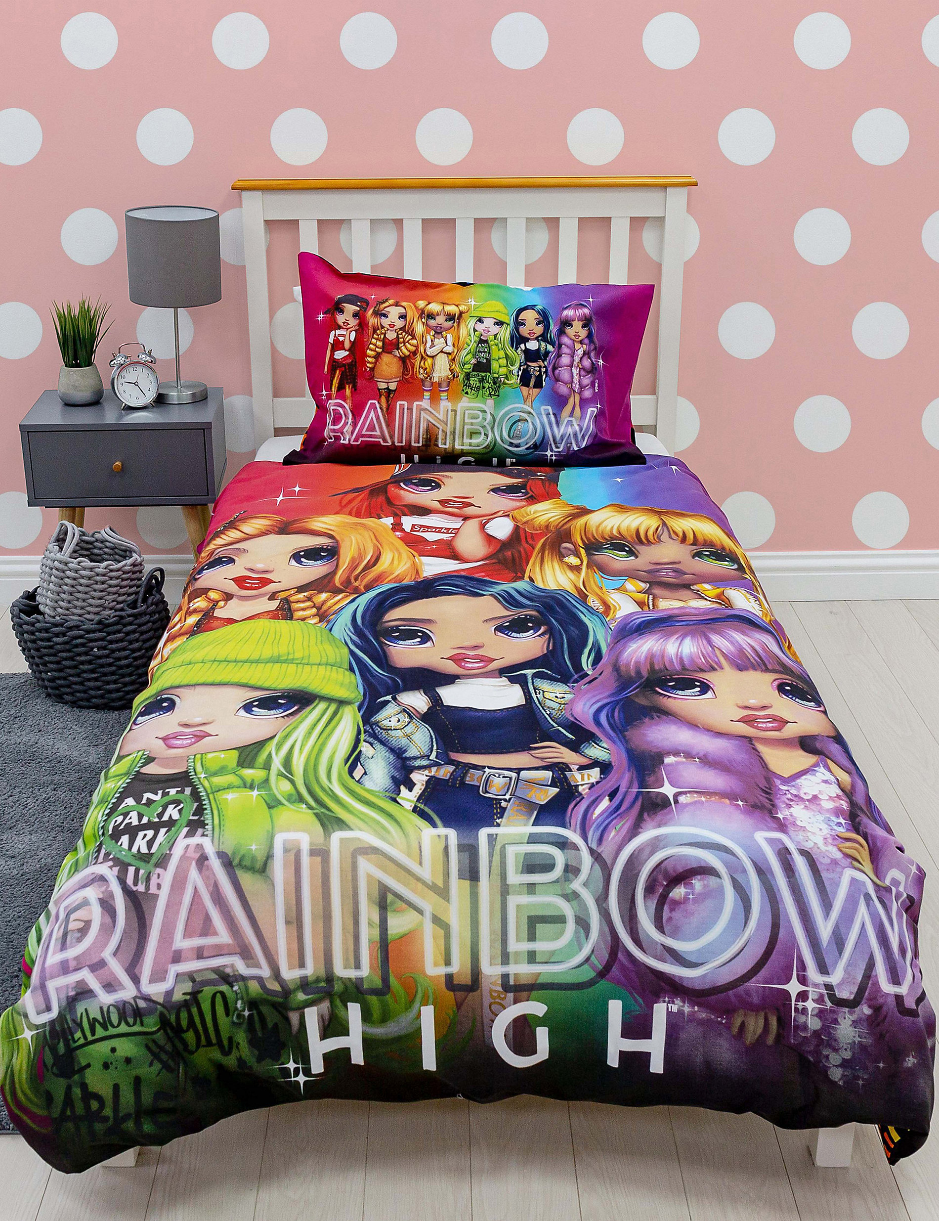 Σετ κλινοσκεπάσματα Rainbow High™ για μονό κρεβάτι από σύμμεικτο βαμβάκι