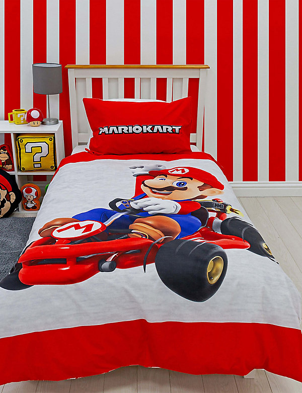 Cotton Blend Mario Kart™ Bedding Set - FJ