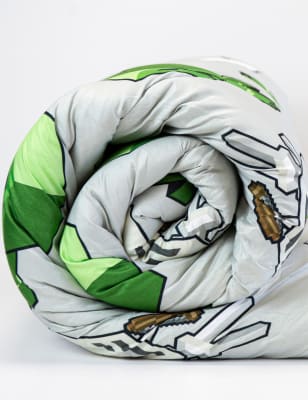 

Set mit bezugloser Bettdecke für Einzelbett mit Minecraft™-Motiv - Mehrfarbig, Mehrfarbig