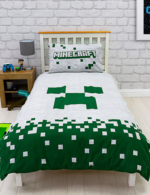 Σετ κλινοσκεπάσματα για μονό κρεβάτι Minecraft™ από σύμμεικτο βαμβάκι - GR