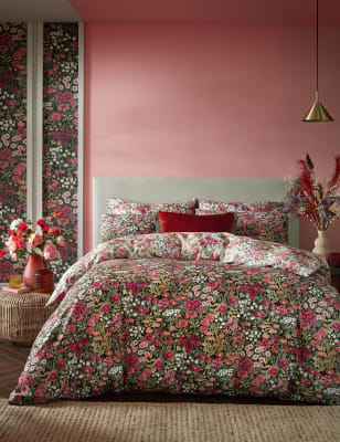 

Graham & Brown Ropa de cama 100% algodón satinada con diseño de alhelí - Multi, Multi