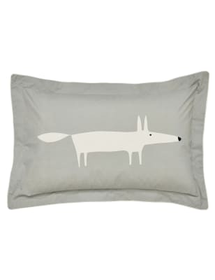 

Scion Oxford-Kissenbezug aus reiner Baumwolle „Mr Fox“ - Silber, Silber
