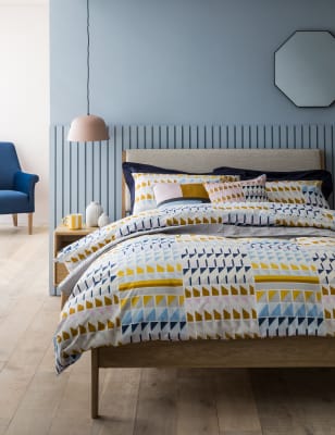 

Cotton Rich Geometric Bedding Set - Ochre, Ochre