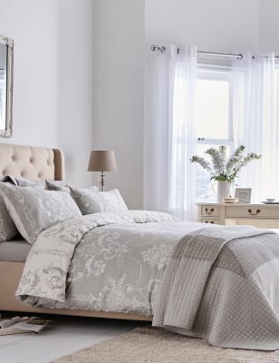 

Laura Ashley Pack de 2 fundas de almohada Josette 100% algodón - Blanco Grisáceo, Blanco Grisáceo