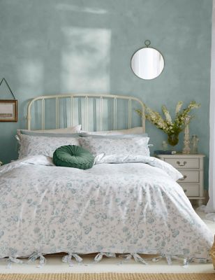 Cotton Percale Floral Bedding Set