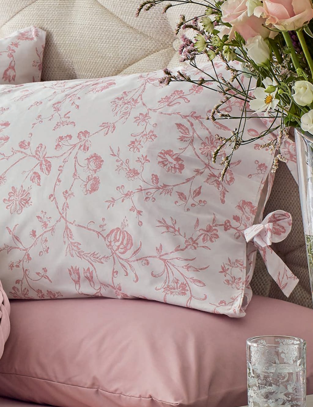 2 Pack Pure Cotton Aria Pillowcases