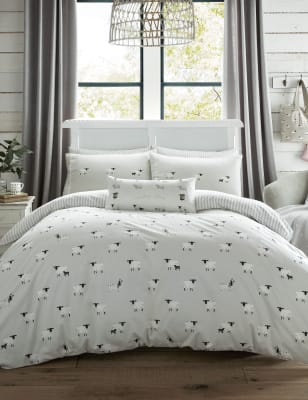 

Sophie Allport Ropa de cama de algodón cepillado con diseño de oveja - Grey Mix, Grey Mix