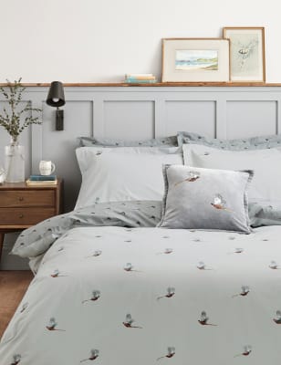 

Sophie Allport Pure Cotton Pheasant Bedding Set - Grey Mix, Grey Mix