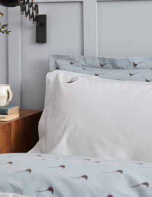 

Sophie Allport Pack de 2 fundas de almohada Oxford de algodón con diseño de faisanes - Mezcla De Grises, Mezcla De Grises