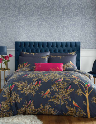 

Sara Miller Pure Cotton Smokey Birds Bedding Set - Navy Mix, Navy Mix