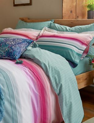 M&S Joules Pure Cotton Cotswold Stripe Bedding Set