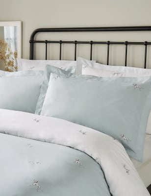 

Sophie Allport 2er-Pack Oxford-Kissenbezüge mit Dalmatinermotiv - Himmelblau, Himmelblau