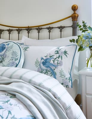 

Laura Ashley Pack de 2 fundas de almohada 100% algodón Osterley - Mezcla De Tonos Azules, Mezcla De Tonos Azules
