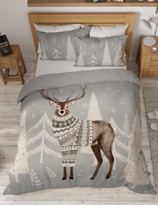 

Cotton Rich Winter Stag Bedding Set - Grey Mix, Grey Mix