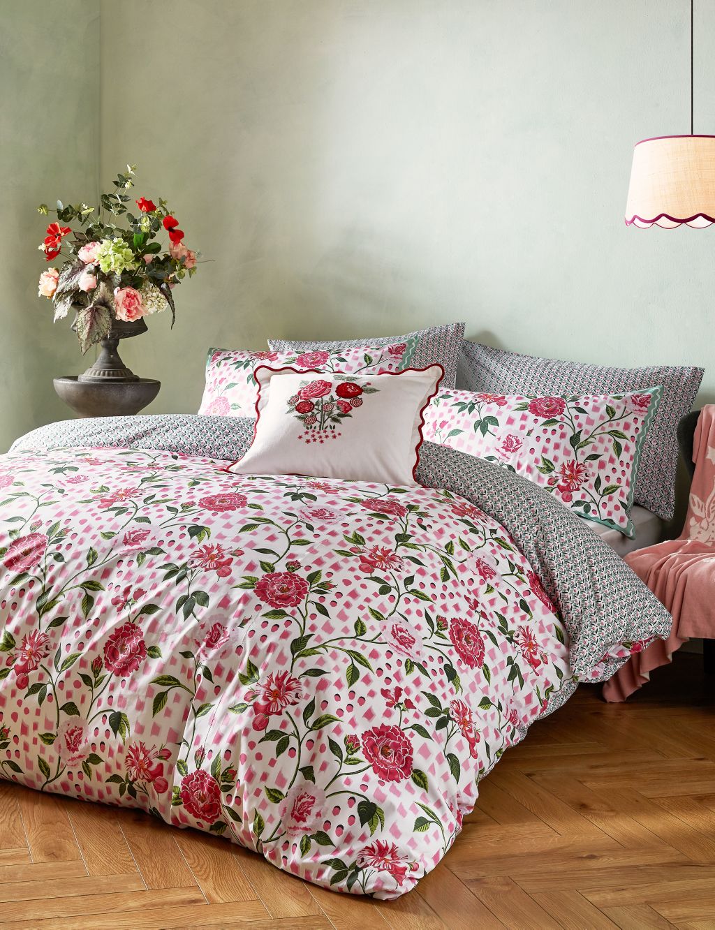 Pure Cotton Tea Rose Bedding Set image 1
