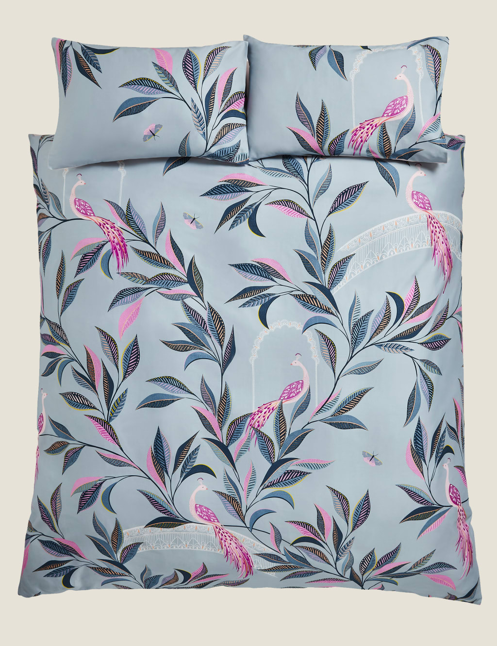 Sateen Ornamental Peacock Bedding Set image 3