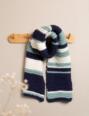 Kit de tricot écharpe à rayures - LU