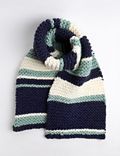 Kit de tricot écharpe à rayures