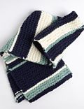 Kit de tricot écharpe à rayures