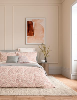 Bedeck Of Belfast Cotton Rich Celina Bedding Set - SGL - Coral, Coral