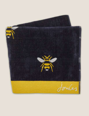 

Joules Pure Cotton Botanical Bee Towel - Navy, Navy