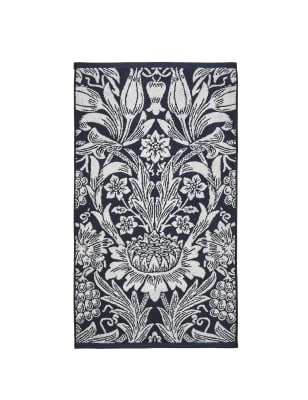 William Morris At Home Pure Cotton Sunflower Towel - EXL - Navy, Navy