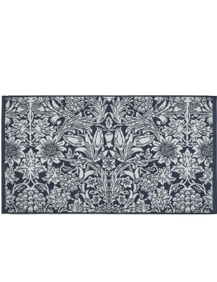 

William Morris At Home Pure Cotton Sunflower Bath Mat - Navy, Navy