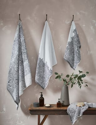 

William Morris At Home Pure Cotton Marigold Towel - Grey Mix, Grey Mix