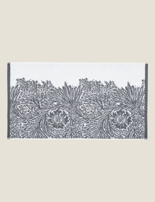 William Morris At Home Pure Cotton Marigold Bathmat - Grey Mix, Grey Mix