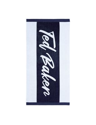 

Ted Baker Pure Cotton Branded Beach Towel - Navy, Navy