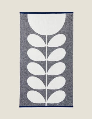 

Orla Kiely Pure Cotton Sunflower Towel - Blue, Blue