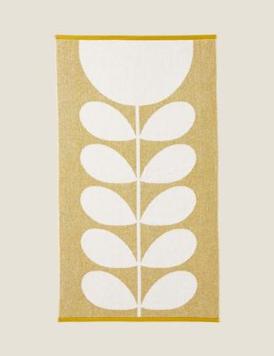 Orla Kiely Pure Cotton Sunflower Towel - EXL - Yellow, Yellow,Blue