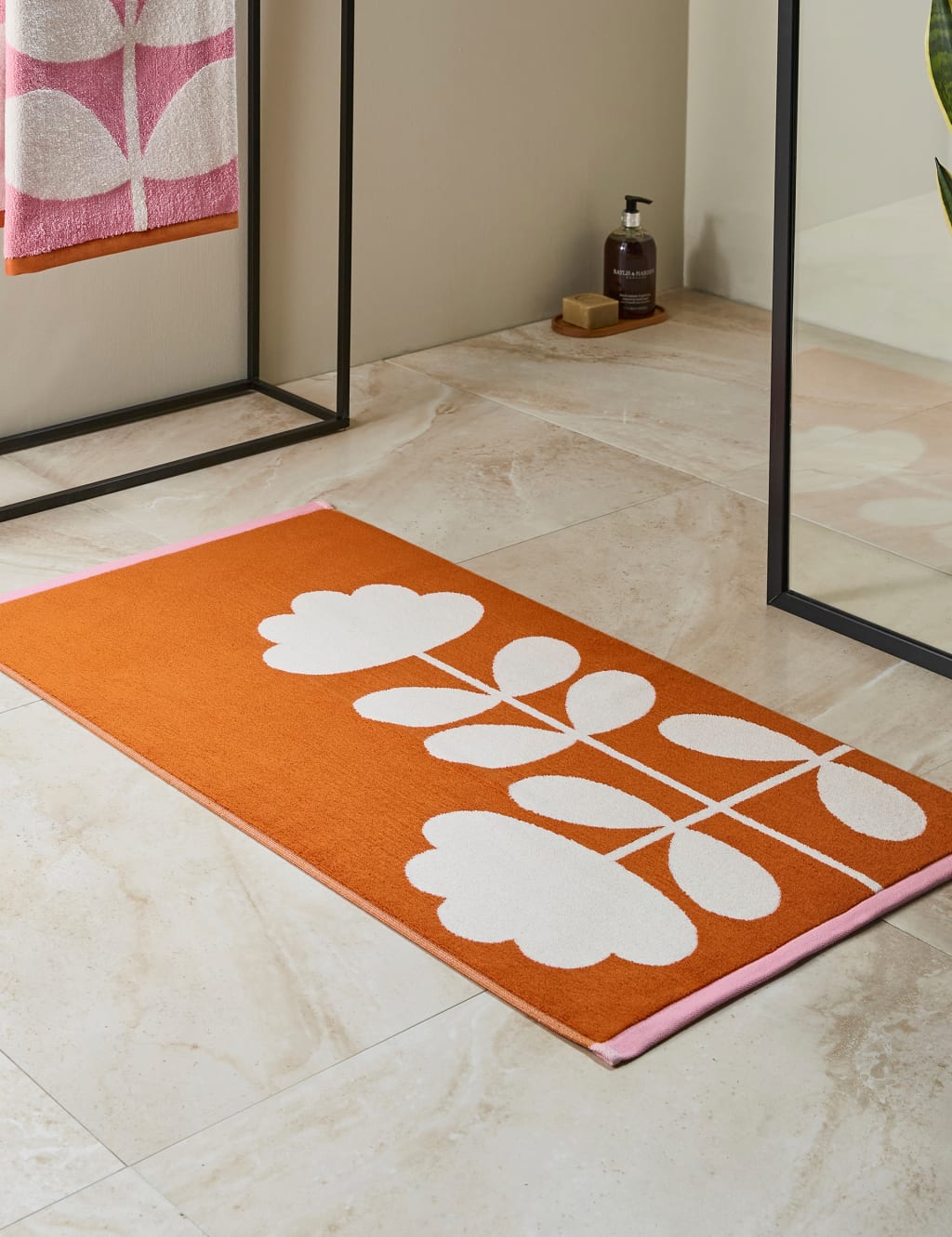 Pure Cotton Cut Stem Bath Mat image 1