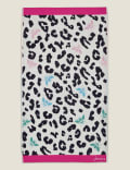Serviette 100&nbsp;% coton à motif abeille et léopard