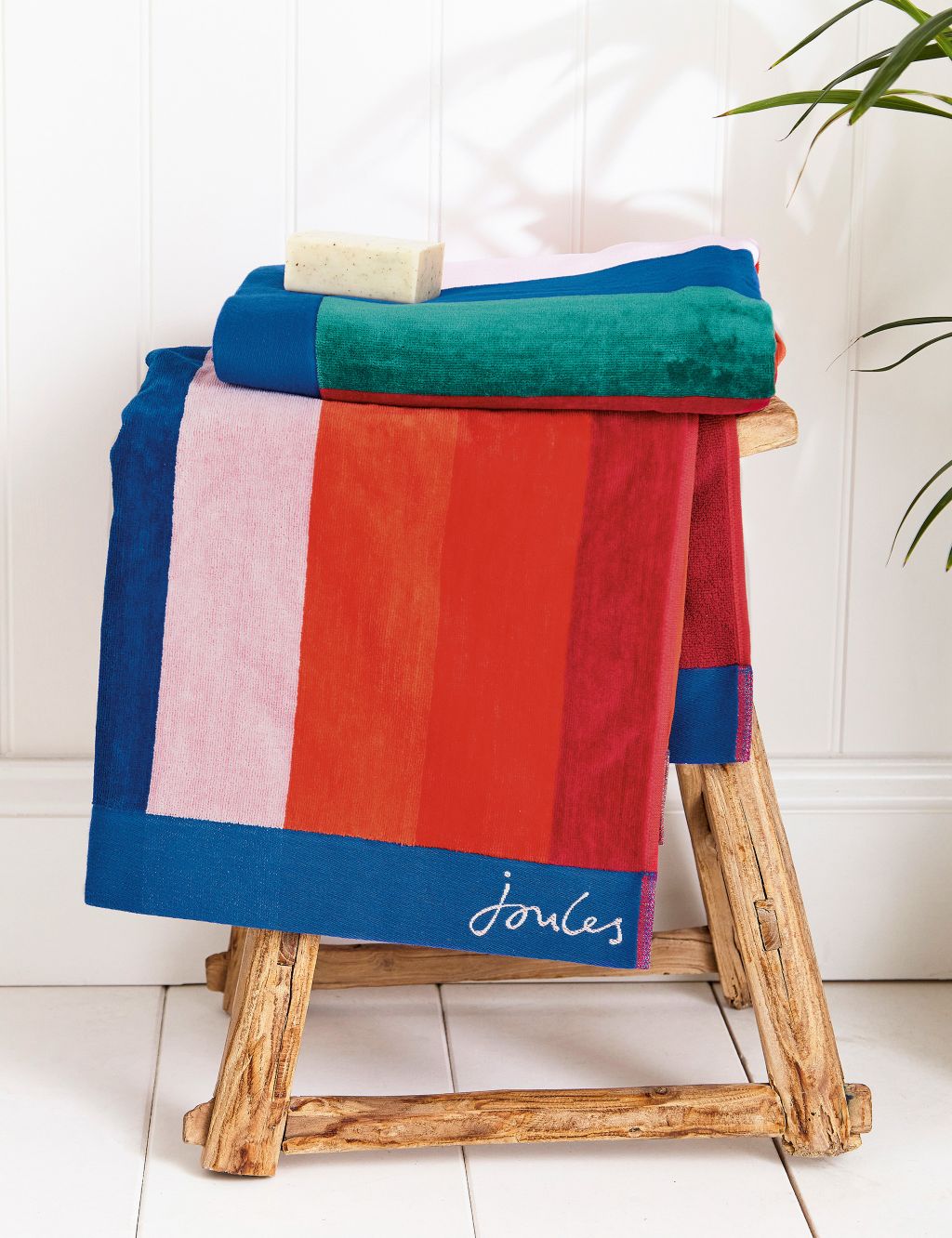Pure Cotton Rainbow Stripe Towel image 4