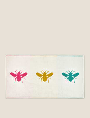 

Joules Pure Cotton Rainbow Bee Bath Mat - Multi, Multi