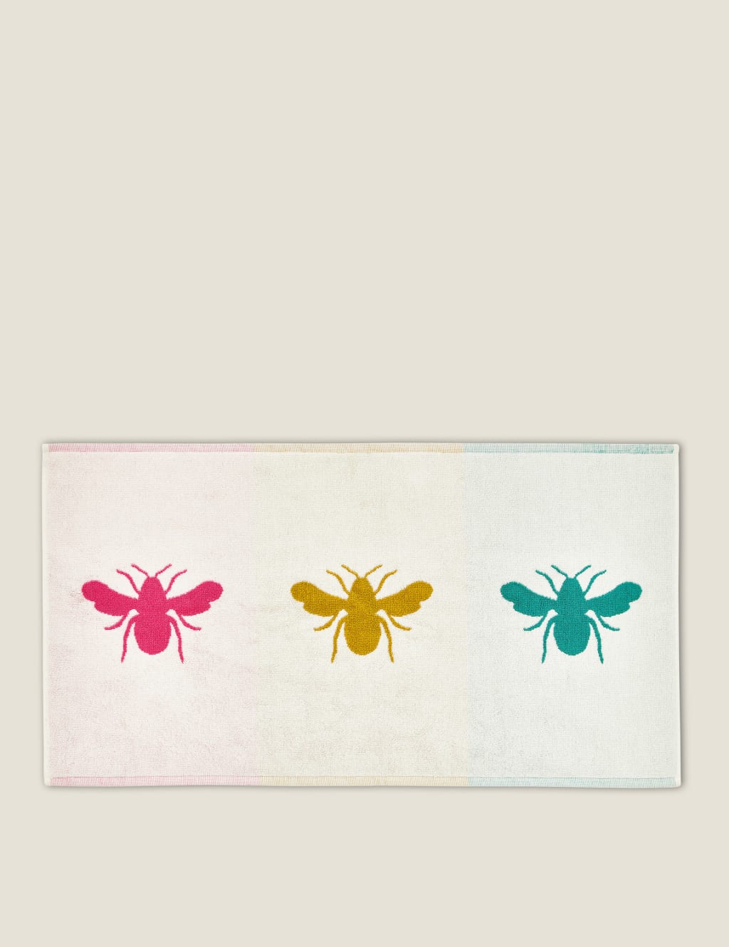 Pure Cotton Rainbow Bee Bath Mat