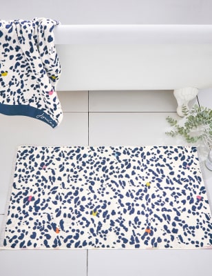 

Joules Pure Cotton Lynx Leopard Bath Mat - Multi, Multi