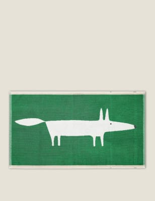 

Scion Pure Cotton Mr Fox Bath Mat - Green Mix, Green Mix